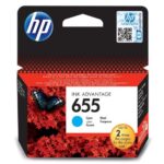 HP 655 CYAN INK CRTR