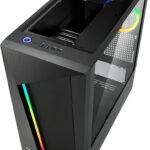 Sharkoon REV100 Gaming Midi Tower Κουτί Υπολογιστή με Πλαϊνό Παράθυρο και RGB Φωτισμό Μαύρο (REV100)