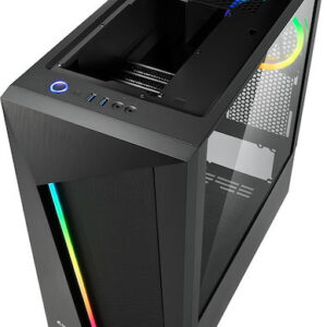 Sharkoon REV100 Gaming Midi Tower Κουτί Υπολογιστή με Πλαϊνό Παράθυρο και RGB Φωτισμό Μαύρο (REV100)