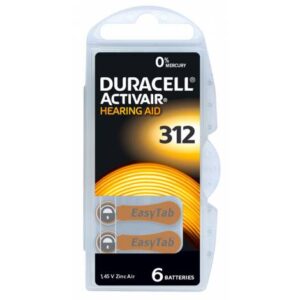 Μπαταρίες Ακουστικών Βαρηκοίας Duracell 312 Activair 1.45V