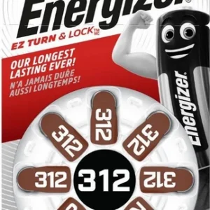 Energizer Μπαταρίες Ακουστικών Βαρηκοΐας 312 1.4V 8τμχ (22579117)