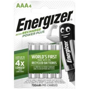 Energizer Power Plus Επαναφορτιζόμενες Μπαταρίες AAA Ni-MH 700mAh 1.2V 4τμχ
