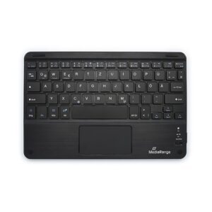 MediaRange Compact-sized Bluetooth Keyboard with 78 ultraflat keys and touchpad (Black)