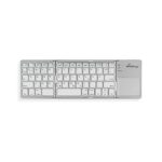 MediaRange Foldable and Rechargeable Bluetooth Keyboard 64 Keys with touchpad Silver