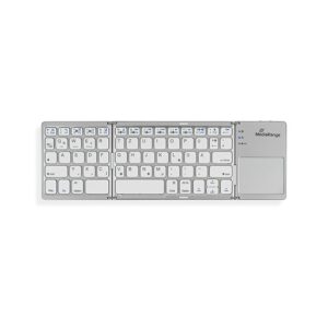 MediaRange Foldable and Rechargeable Bluetooth Keyboard 64 Keys with touchpad Silver