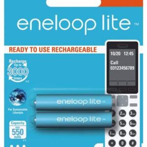 Panasonic Eneloop Lite Επαναφορτιζόμενες Μπαταρίες AAA Ni-MH 550mAh 1.2V 2τμχ