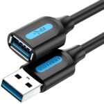 VENTION USB 3.0 Male to A Female Extension Cable 3m Black PVC Type (CBHBI)